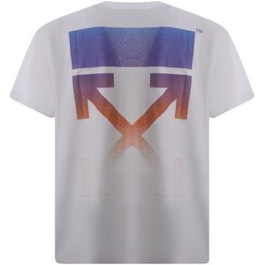 Gradient Ombré Arrows Graphic Tee Off-White Size XL In White